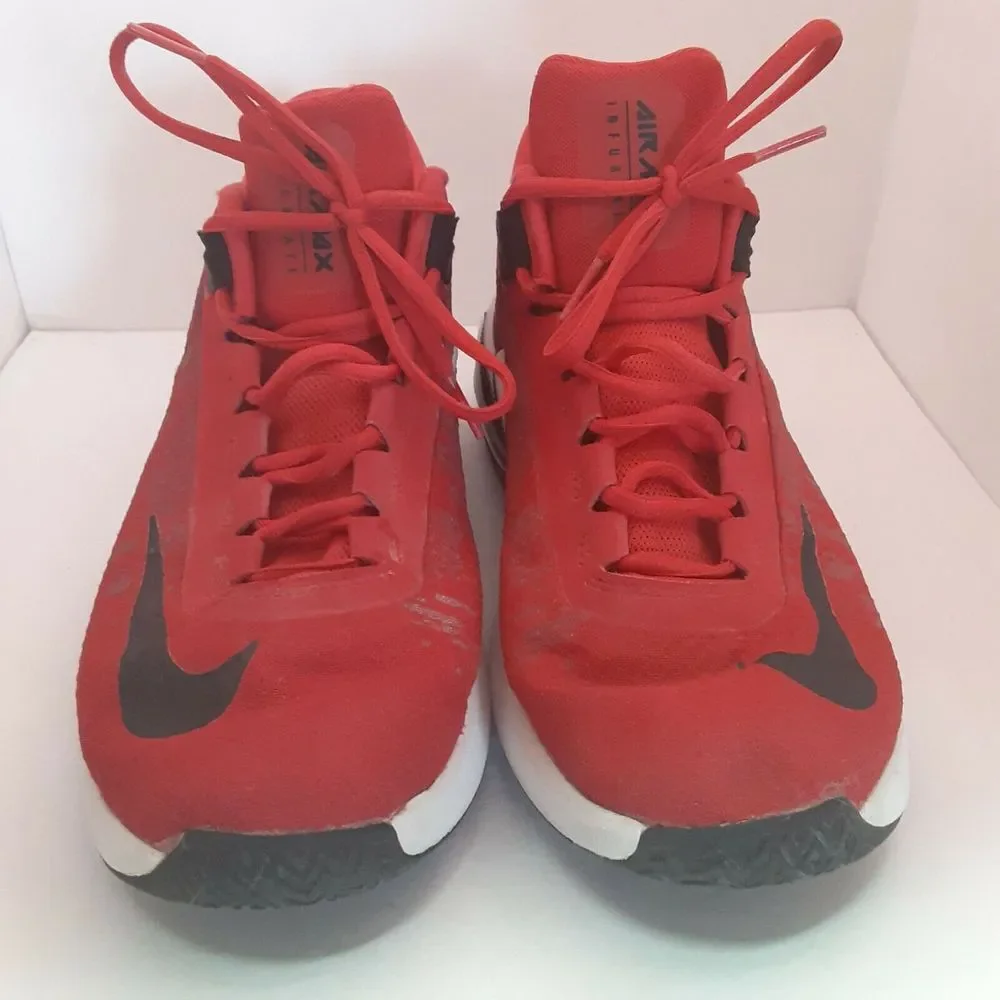 Nike Boys Air Max Infuriate II AH3426-600 Red Basketball Shoes Sneakers Size 7Y